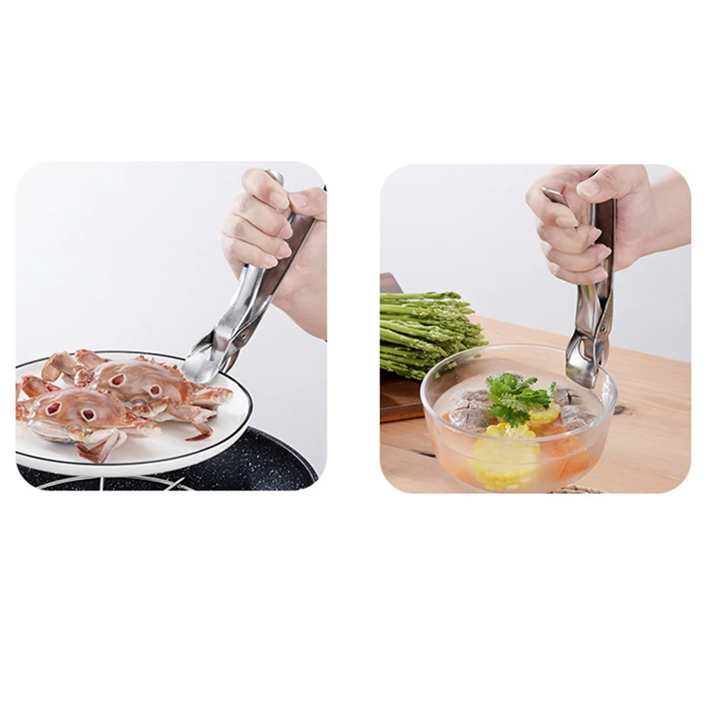 Tong Take bowl clamp Pan Pot Kitchen Dish Cooking Hot Non-Slip Gripper
