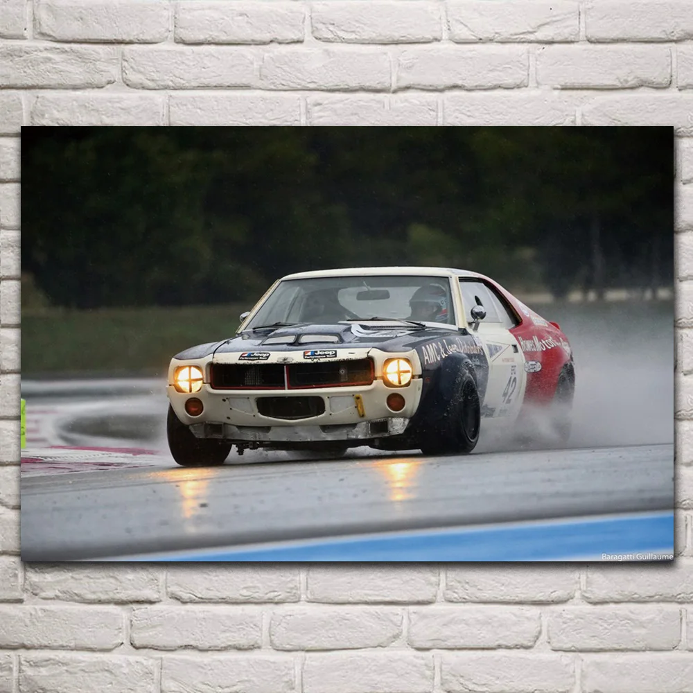 

Крутой жавелиновый гоночный автомобиль, классический спортивный суперкар, художественные тканевые плакаты на стену, домашнее искусство, у...