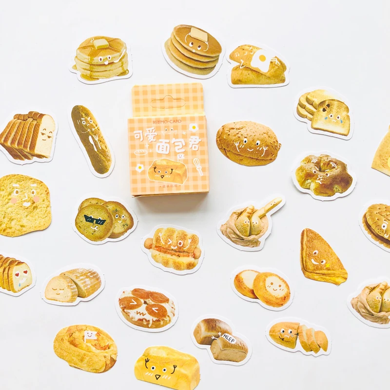46 шт./кор. счастливый хлеб гамбургер DIY декоративные наклейки|Канцелярские