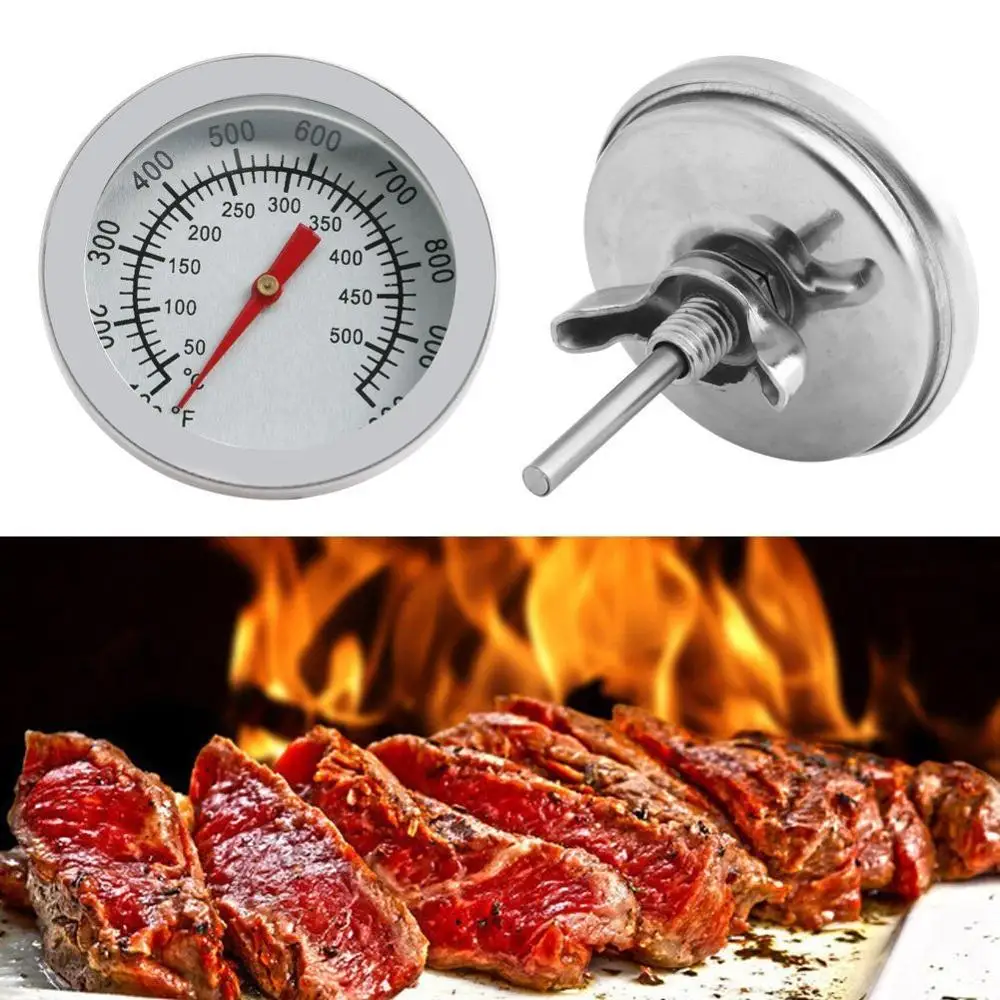 Стальной биметаллический термометр для гриля барбекю духовки по Цельсию 50 ~ 500 ℃