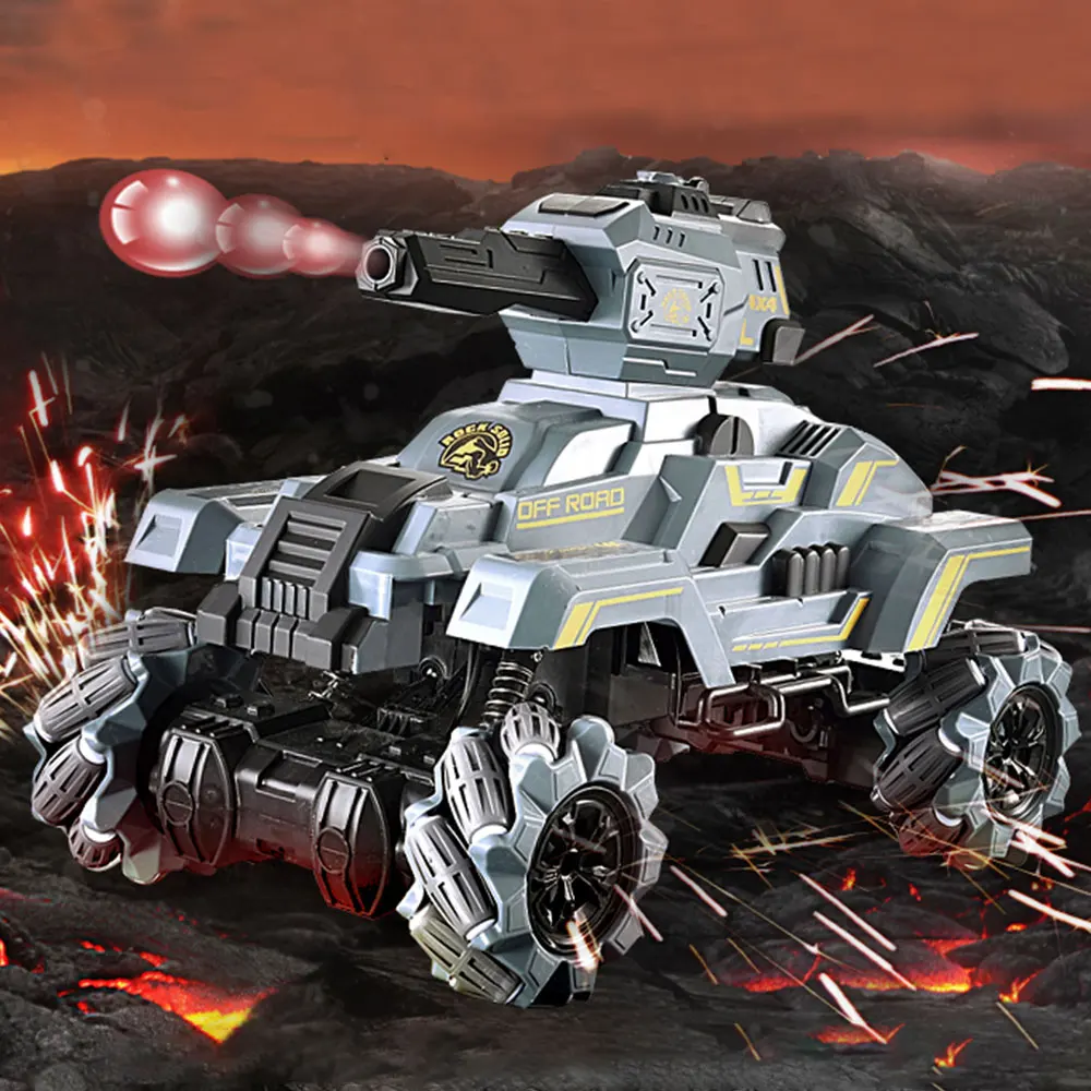 

Танк для дрифтинга, 2,4 г, высокоскоростной, для стрельбы водным мячом, бронированный штурмовой автомобиль, военная модель, электрические тан...