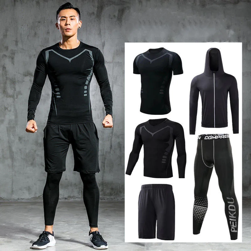 

Men's Tracksuit Gym Clothing Men Compression Sports Wear Fitness Clothes Running Jogging Suits Exercise Workout