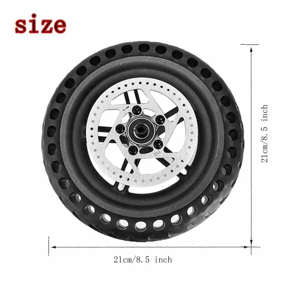 

Electric Scooter Rear Tire With Wheel Hub Disc Brake Set Rear Replacement Honeycomb Solid Tires For Xiaomi M365