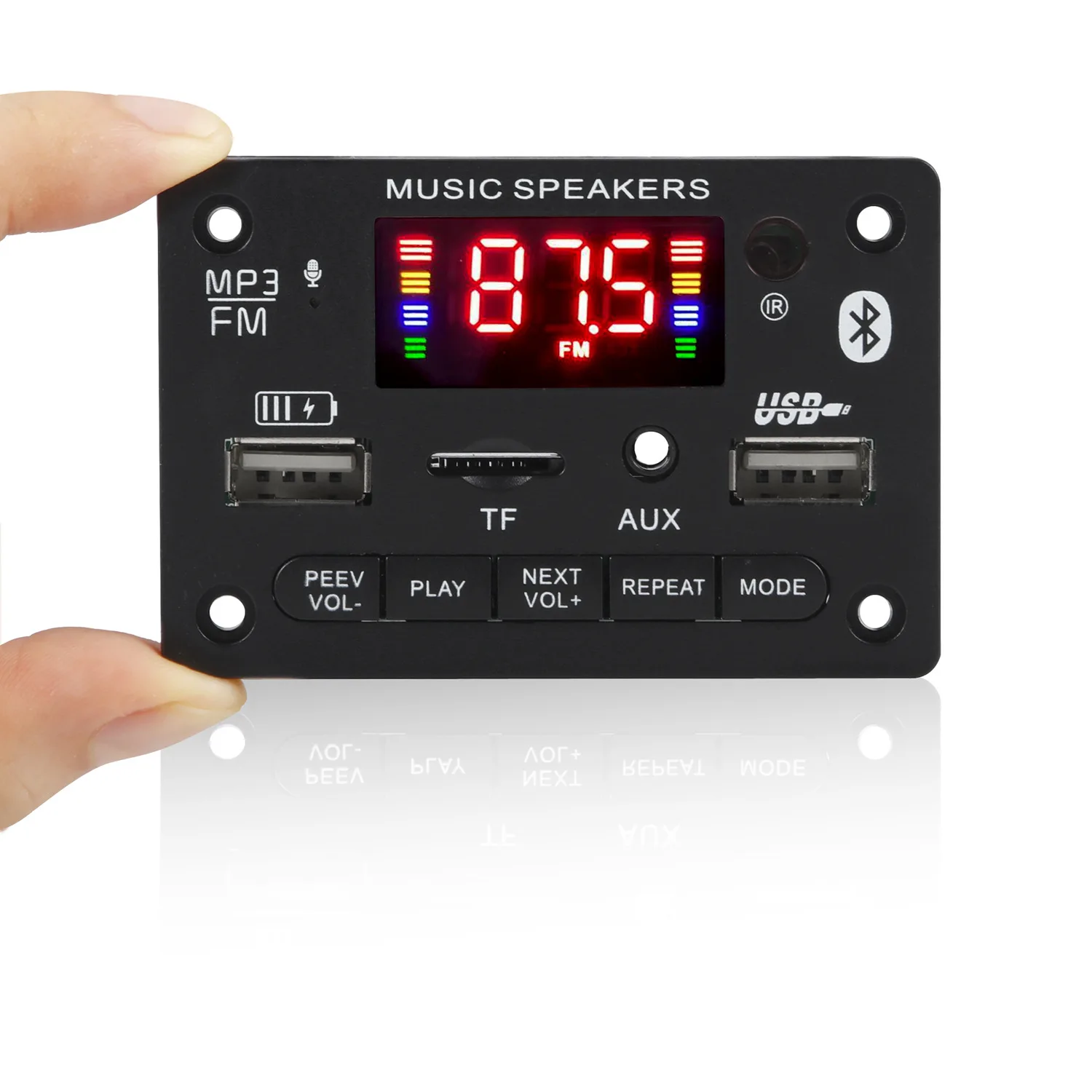 2*25 Вт Цифровой аудио декодер плата Bluetooth FM MP3-плеер Класс D стерео динамик сделай
