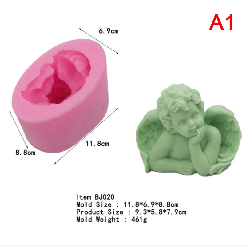 

3D Ангел свеча силиконовая форма глина детские инструменты для украшения тортов