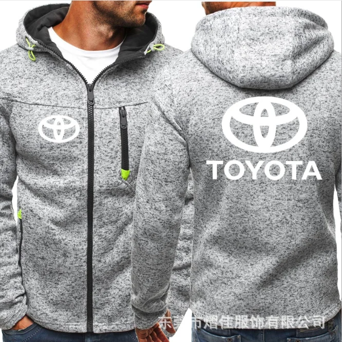 

2020 Fashion Men Winter Autumn Mens Motorcycle TOYOTA Hoodies Cotton Casual Zip Male Hooded Coats