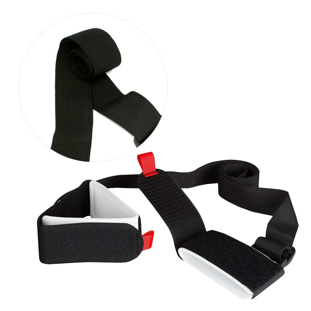 

2pcs Adjustable Ski Strap Durable Snowboard Skiing Shoulder Handle Straps Fixing Binding Protection Tie for Athletes Players Ran