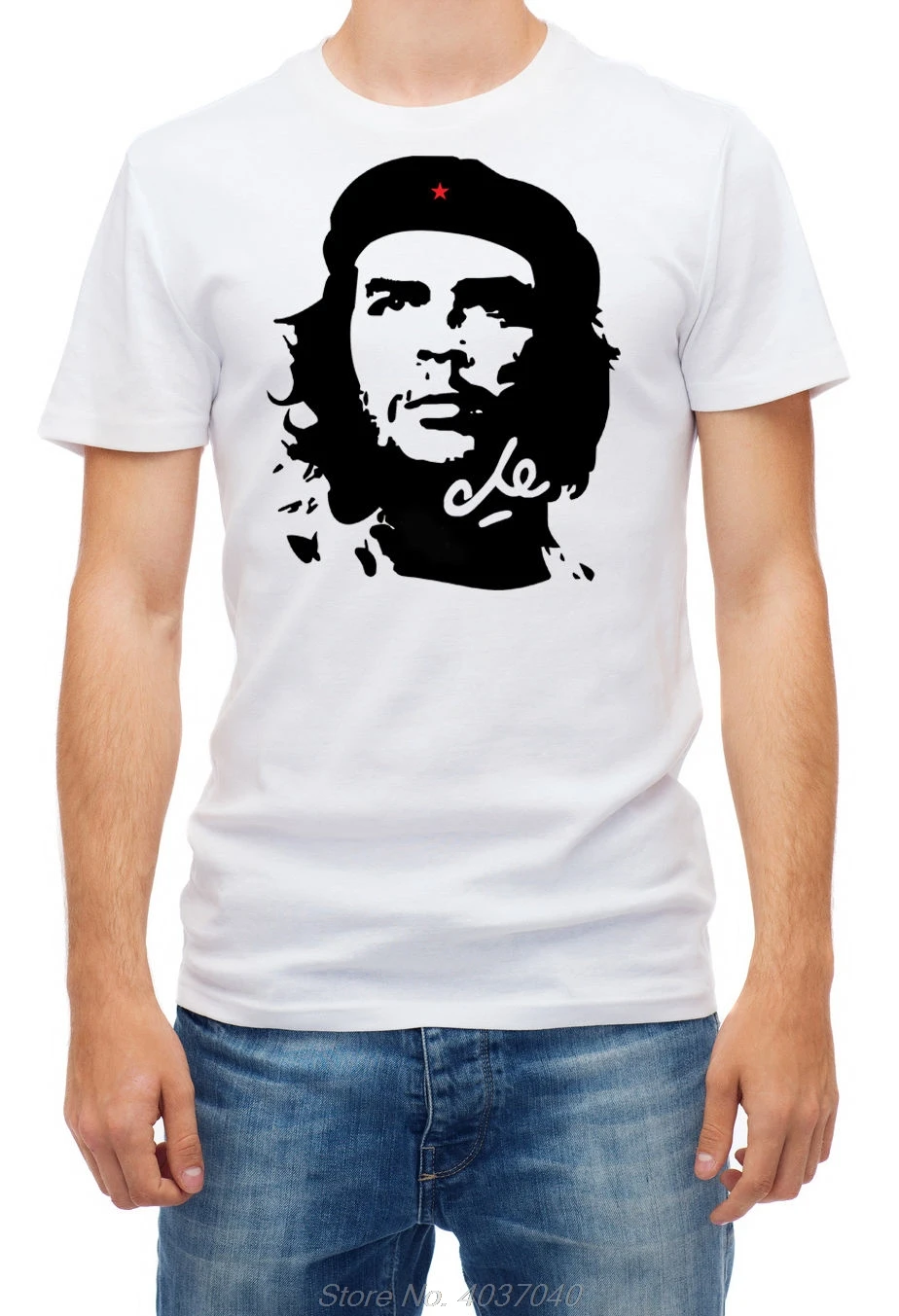 Белая хлопковая Футболка Che Guevara Face Banksy для мужчин модная мужская дешевая