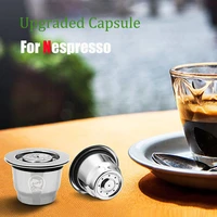 upgraded stainless steel for nespresso coffee filters coffee capsule pods tamper for espresso reusable refillable baskets