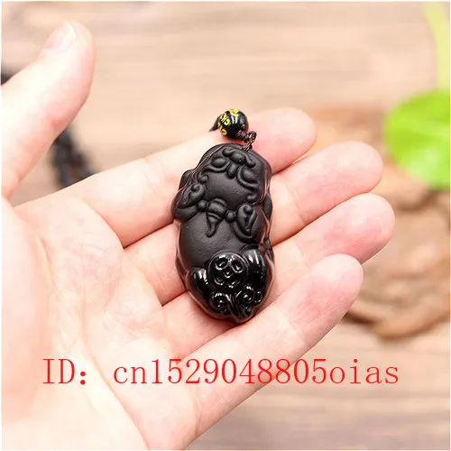 Натуральный Черный Дракон из обсидиана подвеска в виде тигра бусины ожерелье