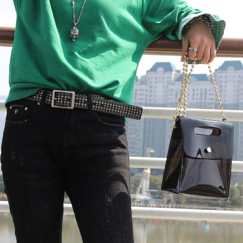 

Free shipping messenger bag laser transparent bag female bag jelly bag portable western bag wild girl wallet lipstick bag