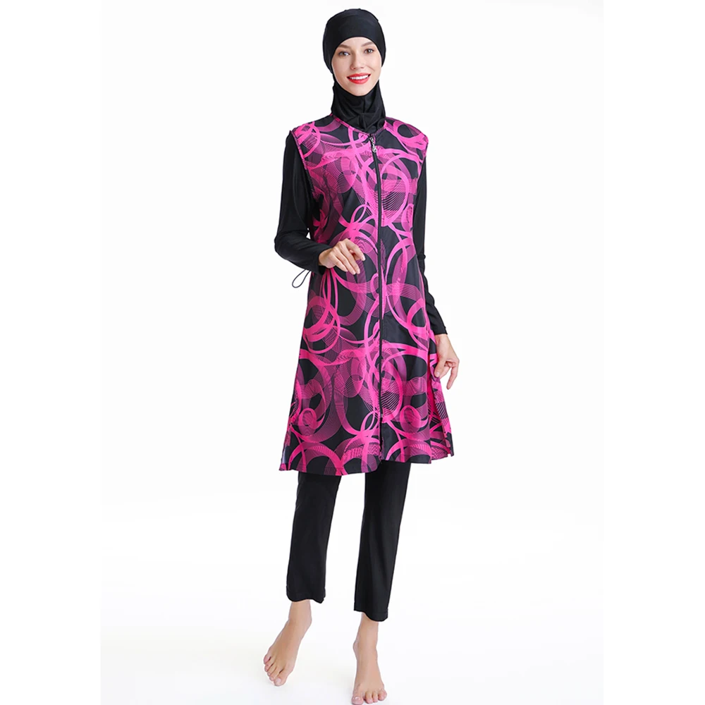 Размера плюс мусульманские Плавание одежда Для женщин скромный полное покрытие