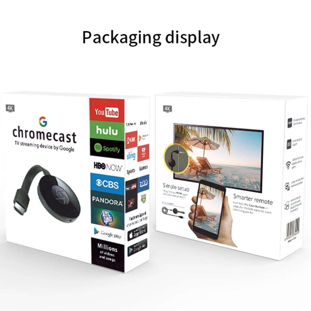 

4K Wireless WiFi Display Dongle TV Stick Video Adapter Airplay DLNA Screen Mirroring Share for iPhone iOS Android Phone to TV