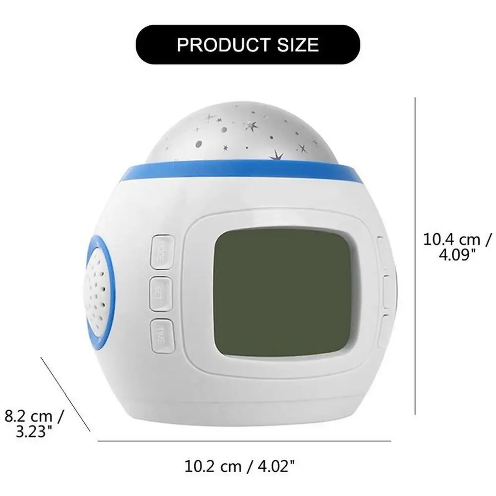 Ночник для спальни Звездный детский будильник светильник Лампа проектора