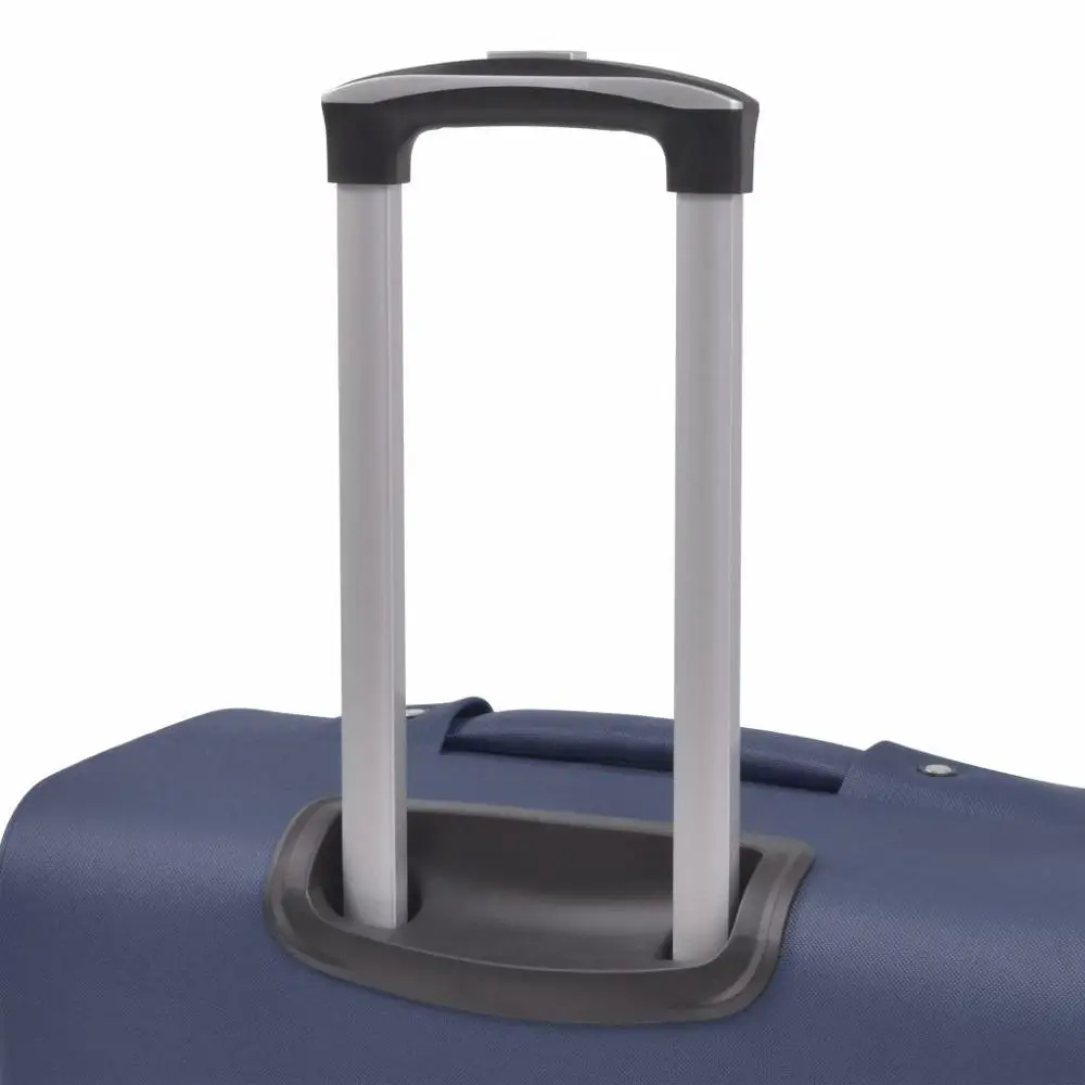 【USA Warehouse】3 Piece Soft Case Trolley Set Navy Blue