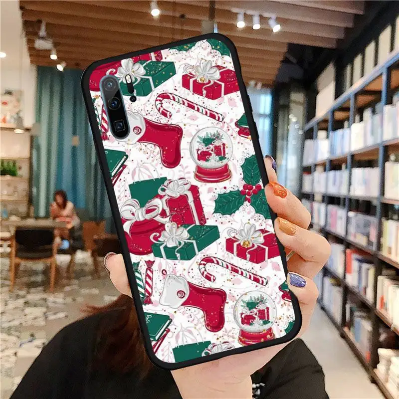 

New Year Christmas deer tree Phone Case For Huawei P 40 30 20 lite pro smart 2019 honor 10 i lite 8x mate 20 pro nova 5t funda
