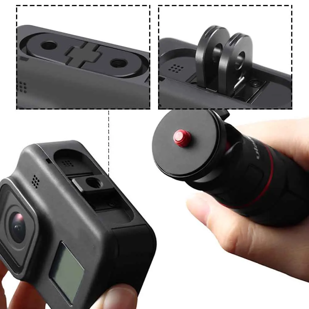 

Bottom Adapter Replacement Mini Accessories Professional Sports Camera Folding Finger Metal Portable Universal For GoPro Max