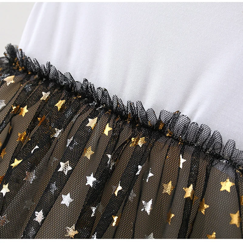 

Sparkle Stars Baby Summer Dress for Girls Clothes Party Birthday Dress Kids Princess Dress White Black
