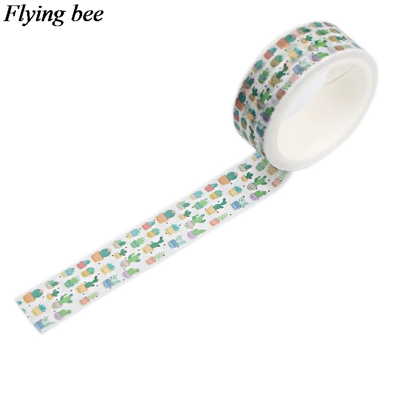 Flyingbee 15mmX5m Бумага васи лента фильм креативная клейкая DIY Скрапбукинг стикер
