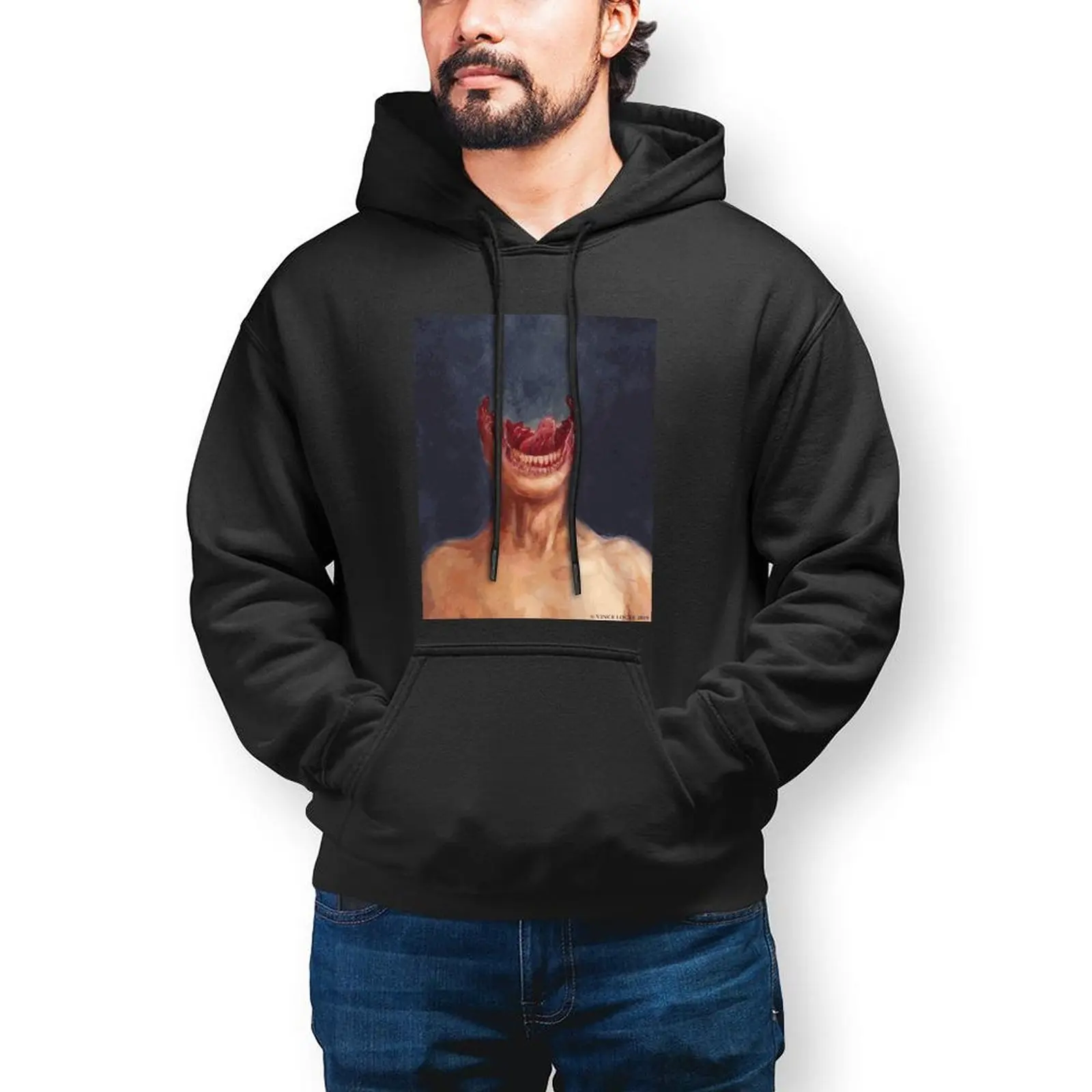 

Толстовка Без лица 1 159, хлопковая ужасная страшная жуткая уличная одежда, пуловер с капюшоном, теплая Повседневная Толстовка с длинным рука...