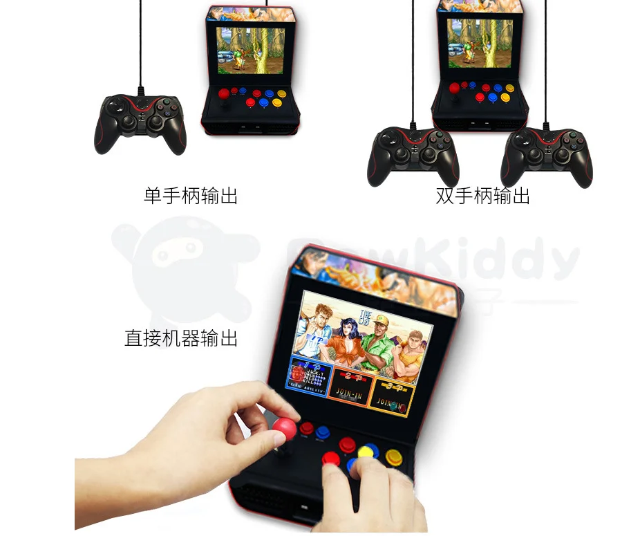 Powkiddy Новый A10 12 дюймов HD экран 4 Гб Ретро игровая консоль с коромыслом аркадная