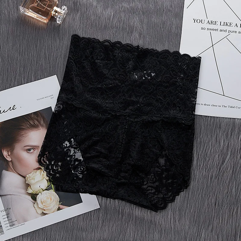

Women Underpants High Waist Sexy Lace Hollow Abdomen Comfortable Super Large Cotton Crotch New Underwear