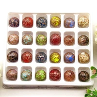 gold material craft handmade glass marbles balls ornament european style home aquarium decor accessories new year gifts for kids