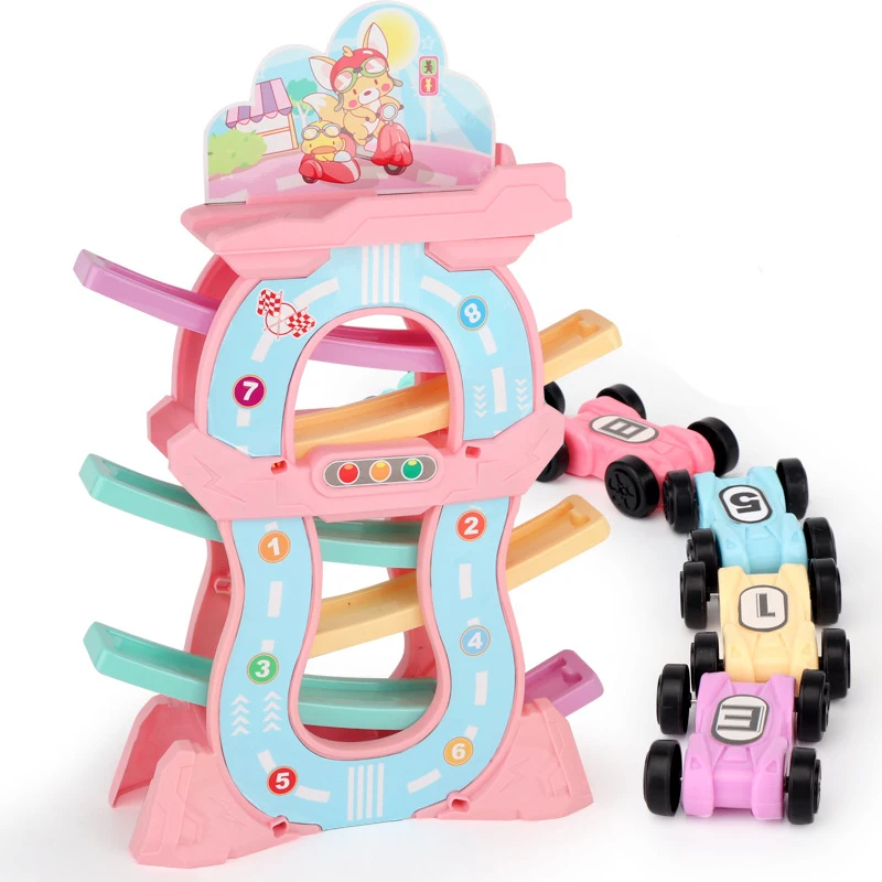 3 7 слойная рампа гоночные треки и мини инерционная машина Детский Малыш
