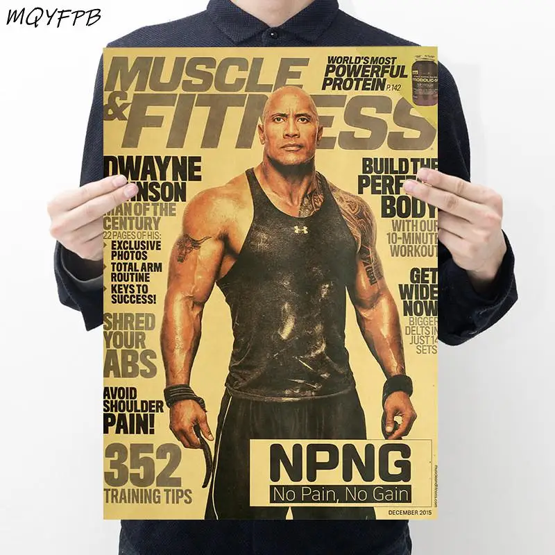 

Dwayne Douglas Johnson Kraft Paper Poster Room Bedroom Wall Decoration Painting Core 50.5x35cm