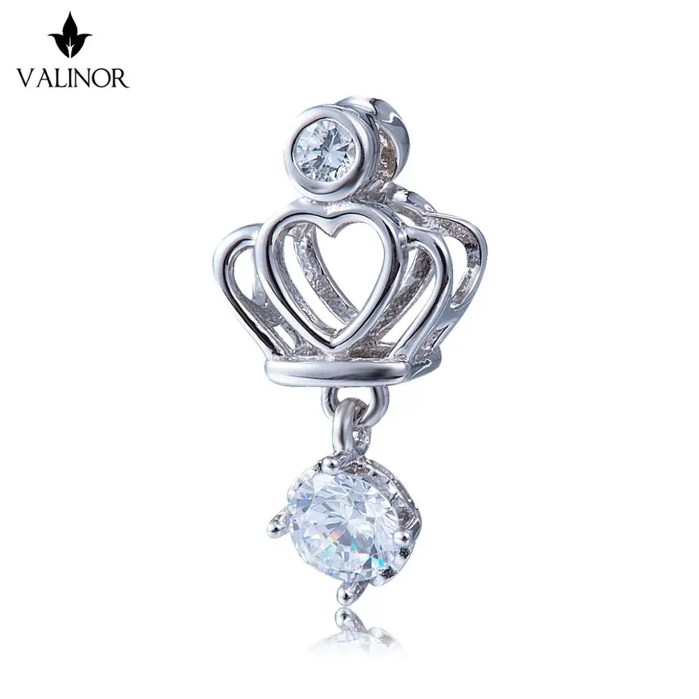 Перфорированная ткань с подвеской изображением короны 925 пробы серебро