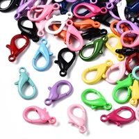 20pcs candy color alloy lobster clasps hook end connectors necklace bracelet keychain for diy charms jewelry finding accessories