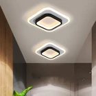 Минималистичный круглый квадратный светодиодный потолочный светильник, художественный декоративный прикроватный светильник для коридора, лампа для внутреннего потолка, светильник