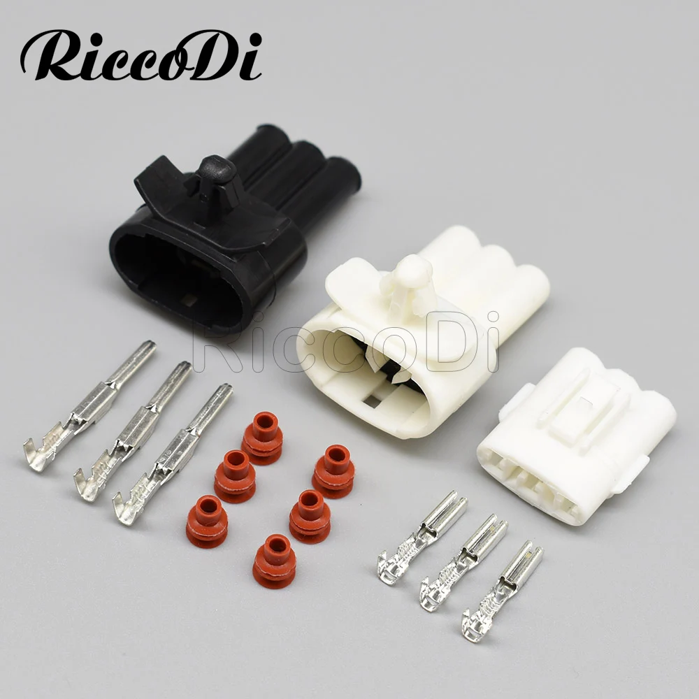 1/5/10/20 комплект водонепроницаемый автомобильный 3 контактный разъем 2 0 мм 6187 3281 6180