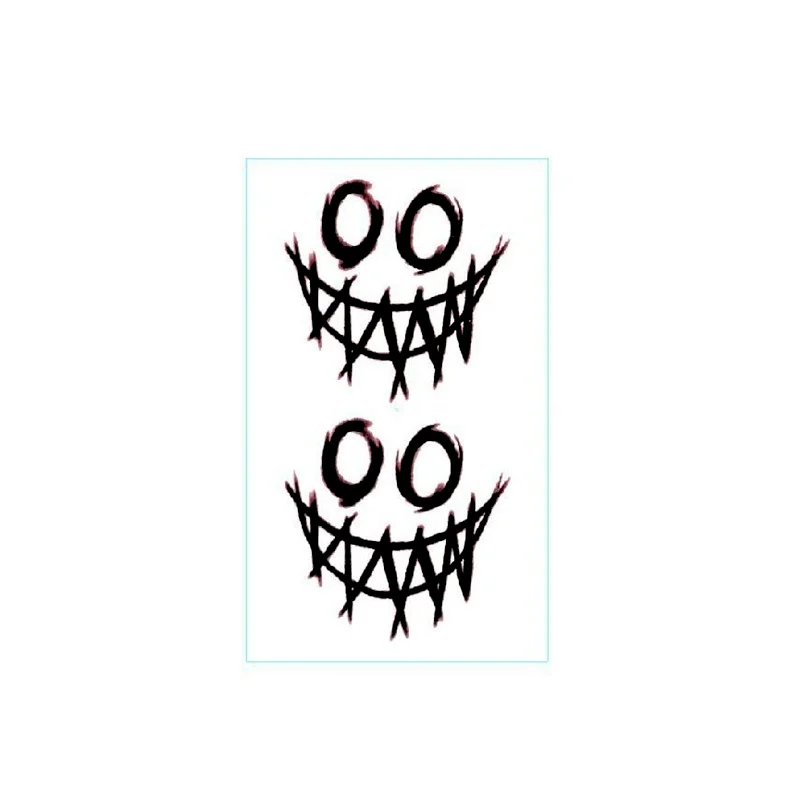 

Black Block Clown Temporary Tattoo Sticker Men Women Body Art Arm Waist Fake tattoos Waterproof Finger Tatoo
