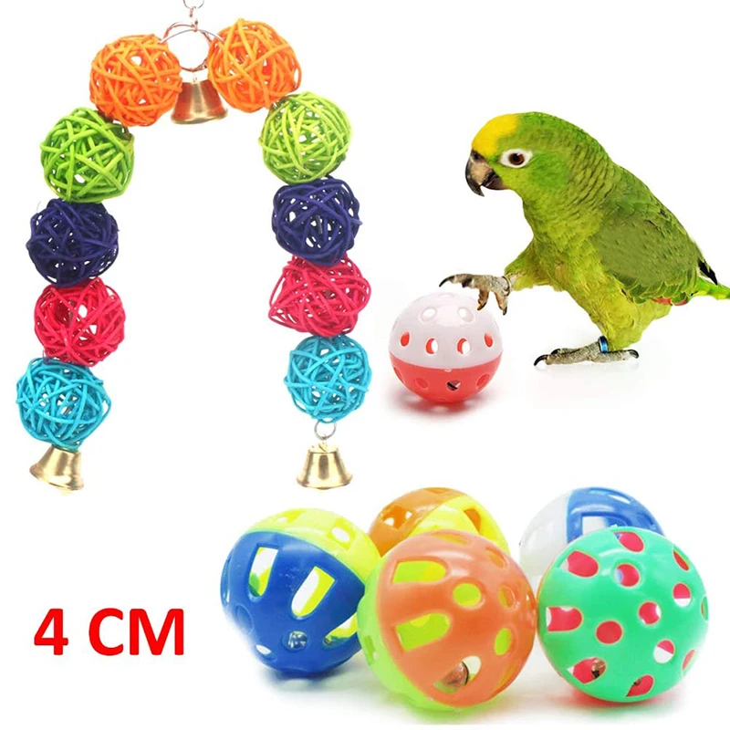 

12 Packs Bird Toys Parrot Swing Toys - Chewing Hanging Bell Pet Birds Cage Toys Suitable for Small Parakeets Conures FBS