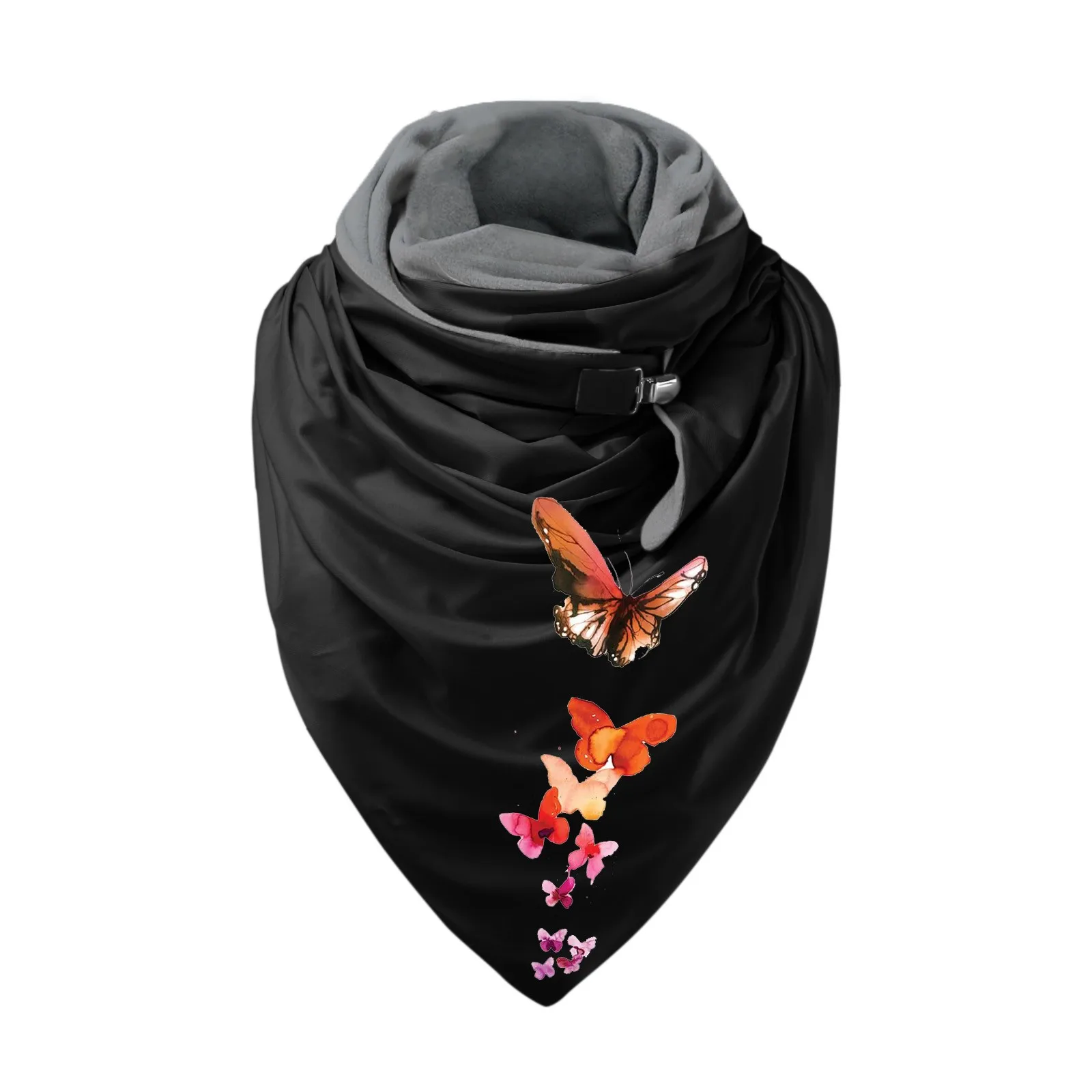 

Зимние женские шарфы с принтом на пуговицах, мягкая накидка на голову, лицо, шею, гетры, зимние теплые шарфы, шали, женские шарфы T6