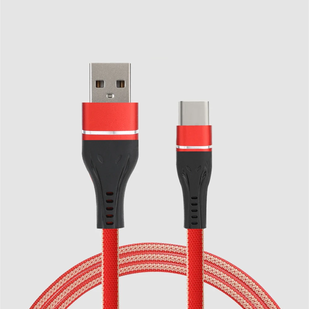 Кабель USB Type C 1 м для Huawei Samsung oppo кабель быстрой зарядки xiaomi HTC vivo плоский плетеный