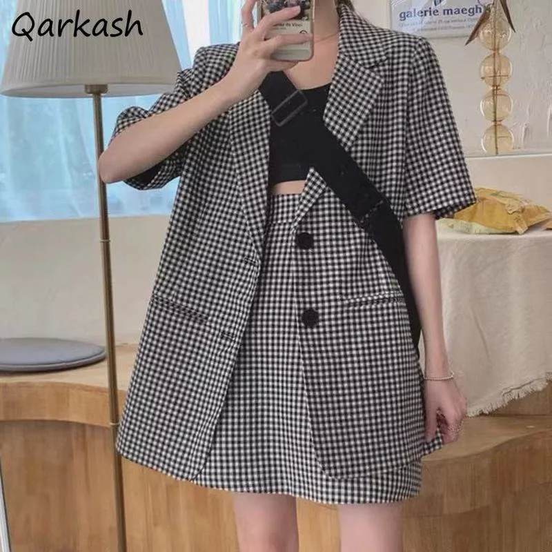 Женский костюм в стиле ретро милый весенне осенний складку с рукавом до локтя