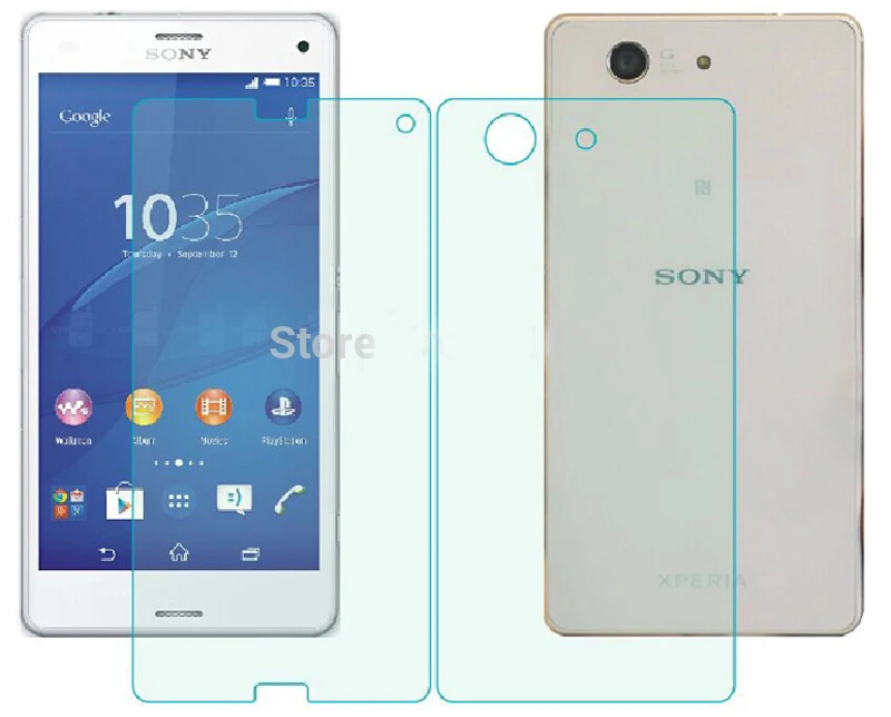 3Pcs/lot For Sony Z3 Mini D5803 D5833 Front and Back Tempered Glass Original Film Screen Protector for Sony Z3 Compact D5803