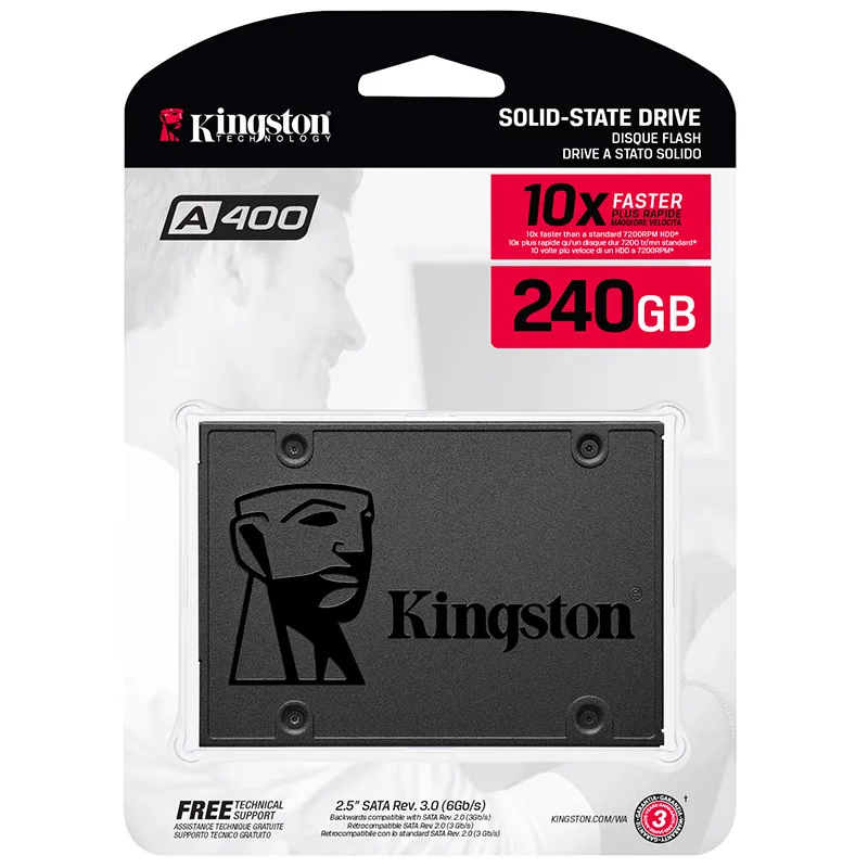 Внутренний жесткий диск SSD Kingston SATA3 A400 240 ГБ 480 SATAIII 2 5 дюйма TLC для ПК ноутбука