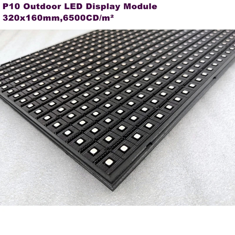 Светодиодный экран наружный модуль P10 полноцветный RGB 3 в 1 SMD3535 1/фотография 320x160 мм