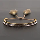 Go2Boho металлические браслеты из бисера для женщин ювелирные изделия многослойный браслет Pulsera 2021 новые регулируемые ювелирные изделия модный браслет с кисточками