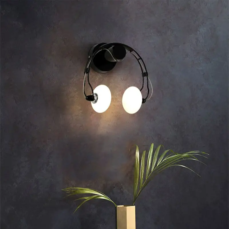 

Modern Creative earphone style LED wall lamp New living room children's room decor lampara home decoration salon wall light бра