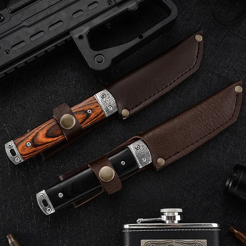 

Retro Style Small Straight Knife High Hardness Sharp Straight Knife Keel One Outdoor Knife Straight Knife Pocket Knife