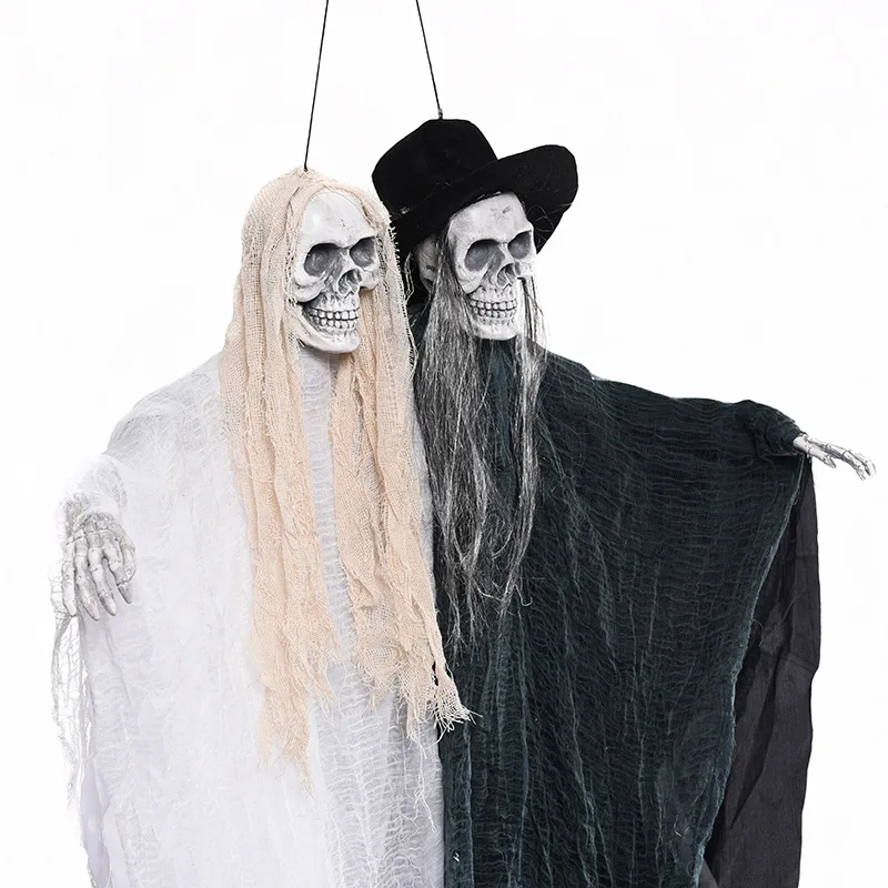 

Horror Props py Skeleton Face Hanging Ghost Halloween Decoration Horror Haunted House Halloween Props Supplies