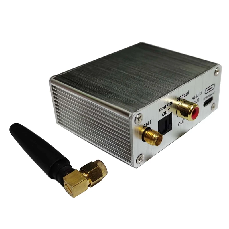 

Aluminum Bluetooth 5.0 Transmitter Receiver Optical Fiber Coaxial Transmitter Receiver 30MS Low Delay Headphone Output