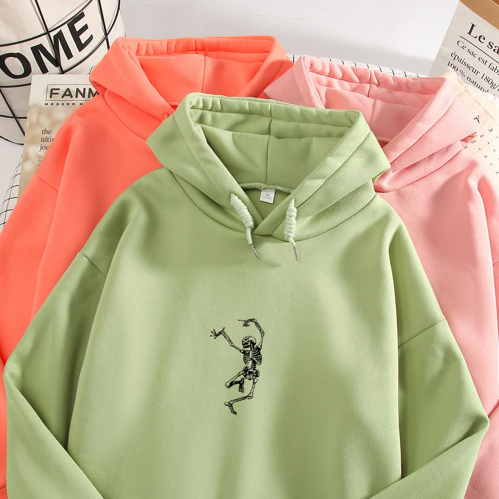 Cute Funny Skull Hoodie Oversized Women Sweatshirt Pullover Loose Harajuku Casual Hoodies Soft Long Sleeves Sweetshirt for Girls