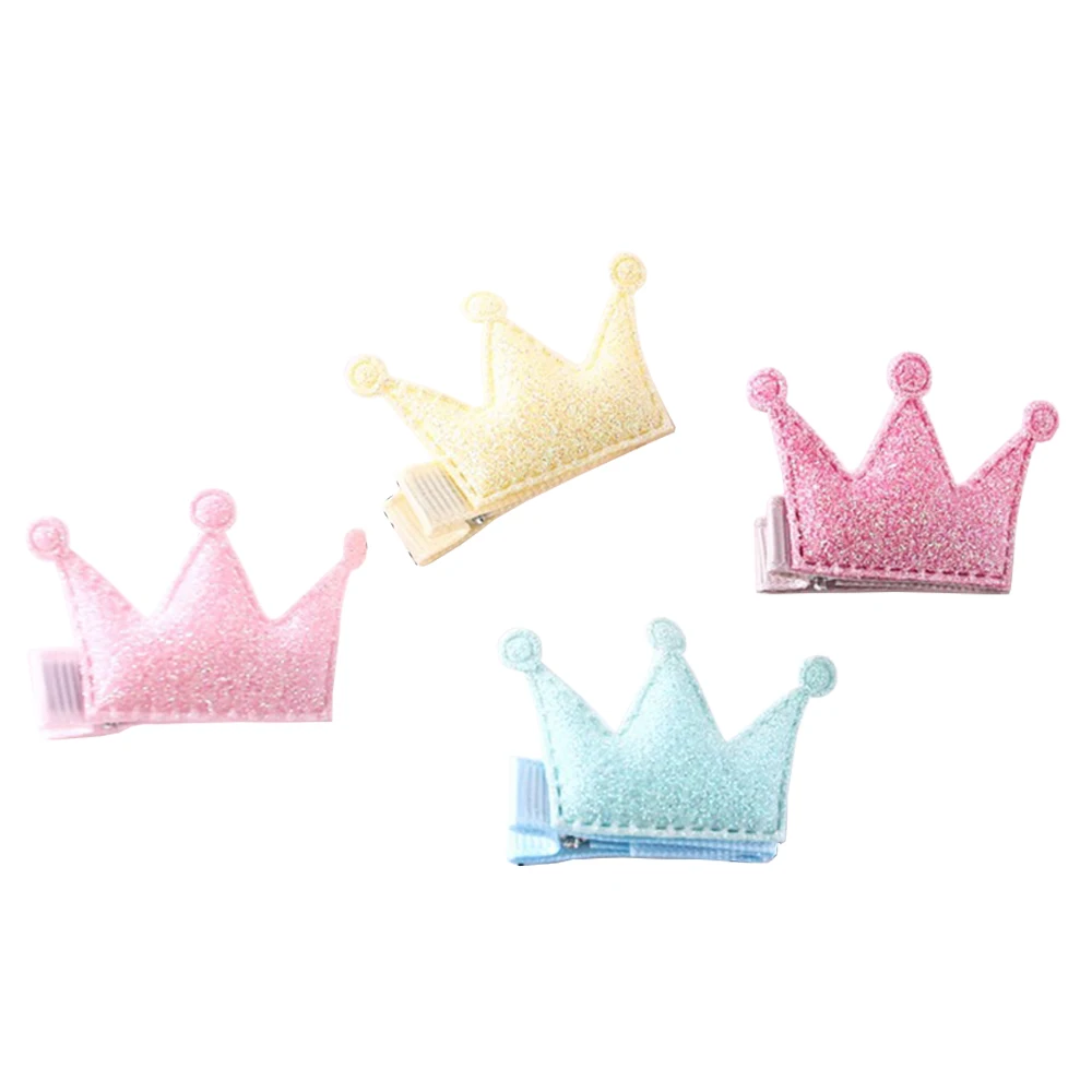 Заколки для волос с изображением собаки кошки короны блестящие заколки милые