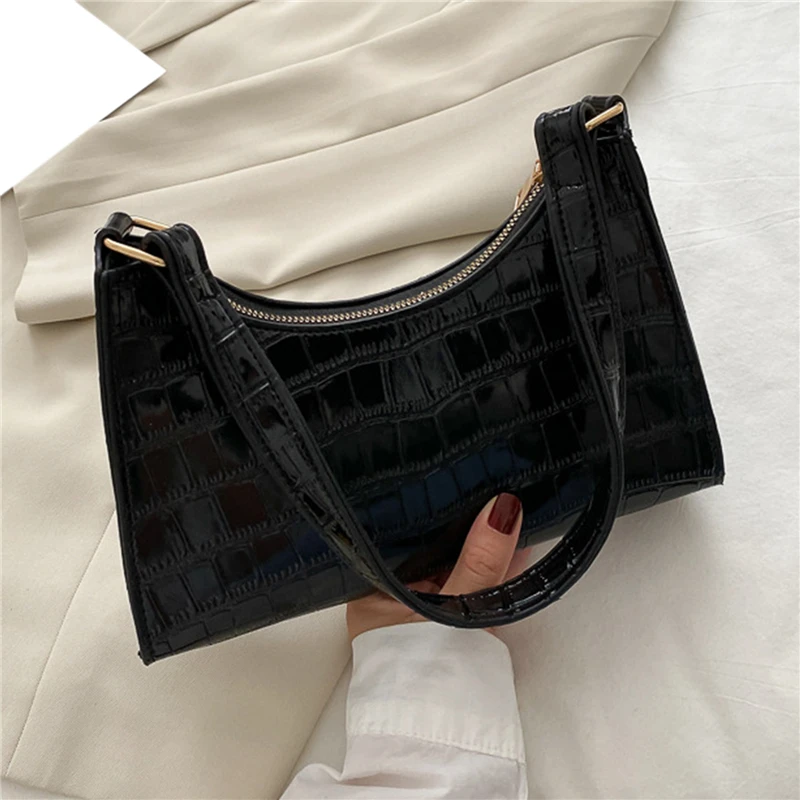 

Women Underarm Bag Casual PU Leather Totes Bag Shoulder Bags Female Luxury Solid Color Fashion Handbag