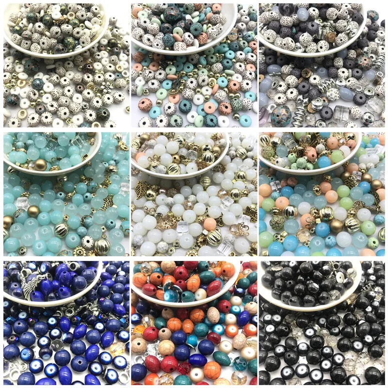 Оптовая продажа 20 г акриловые бусины/стеклянные бусины смешивание стиль для DIY